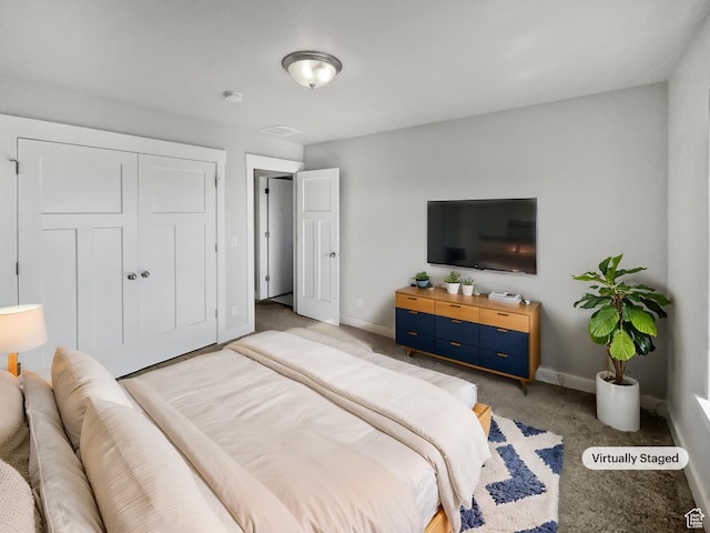 456 E 3675 N, North Ogden, UT 84414 - bedroom featuring light carpet, baseboards, and a closet