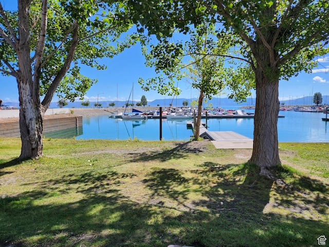1538 N Mackinaw Way, Garden City, UT 84028 - water view featuring a dock