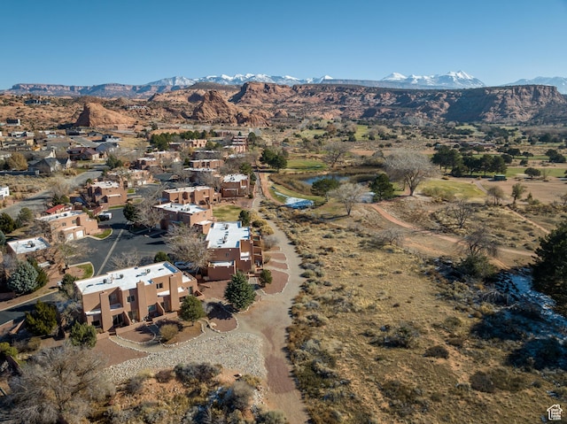 3246 E Fairway Loop, Moab, UT 84532 - drone / aerial view with a mountain view