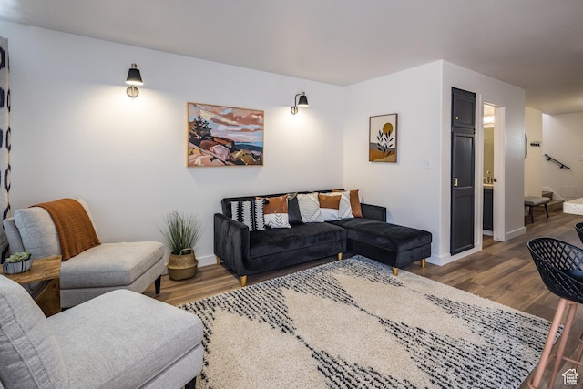 3246 E Fairway Loop, Moab, UT 84532 - living room with baseboards and wood finished floors
