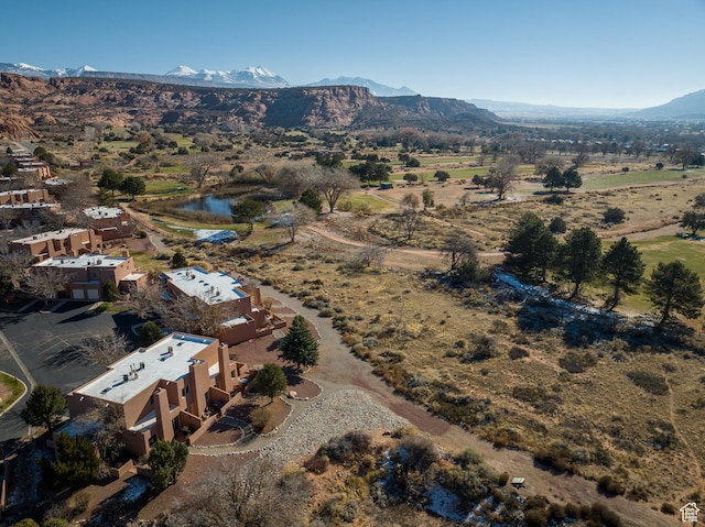 3246 E Fairway Loop, Moab, UT 84532 - drone / aerial view with a mountain view