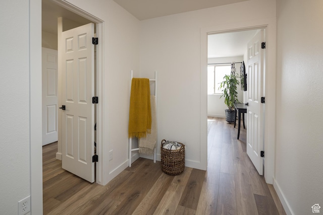 3246 E Fairway Loop, Moab, UT 84532 - hall with wood finished floors and baseboards