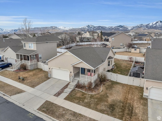 8282 S 6430 W, West Jordan, UT 84081 - birds eye view of property with a residential view and a mountain view