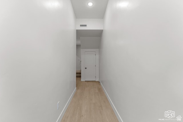 665 E 2015 N # 5E, Cedar City, UT 84721 - hallway featuring light wood finished floors, visible vents, and baseboards