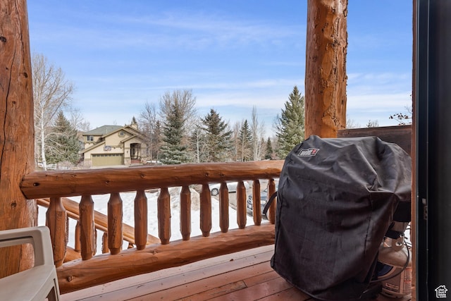 3995 N Timberwolf Ln Unit 1A, Park City, UT 84098 - wooden deck with a grill