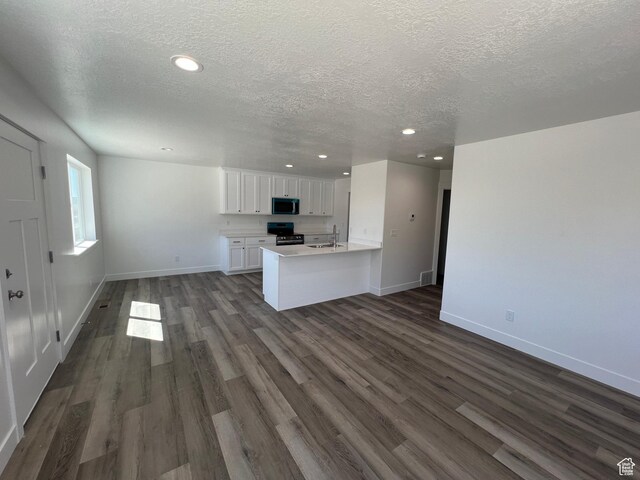 14 E 300 S, Delta, UT 84624 - kitchen featuring white cabinets, dark wood finished floors, open floor plan, stainless steel appliances, and a sink