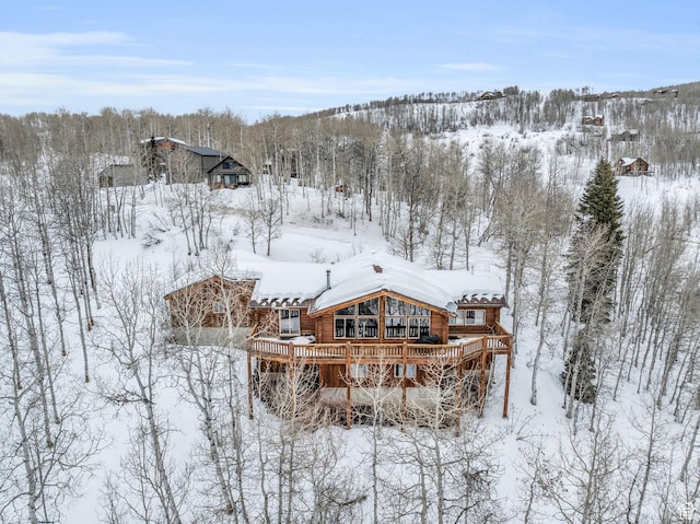 1973 W Modoc Loop, Coalville, UT 84017 - snowy aerial view with a forest view
