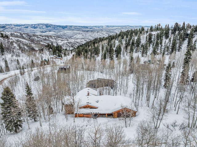 1973 W Modoc Loop, Coalville, UT 84017 - snowy aerial view featuring a mountain view