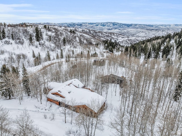 1973 W Modoc Loop, Coalville, UT 84017 - snowy aerial view featuring a mountain view
