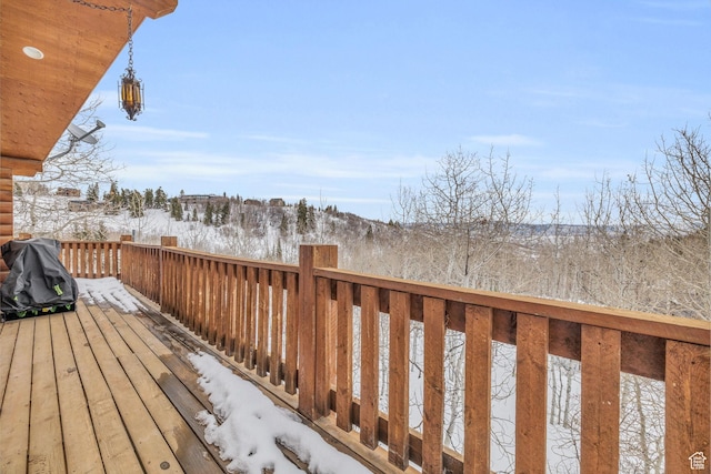 1973 W Modoc Loop, Coalville, UT 84017 - view of snow covered deck