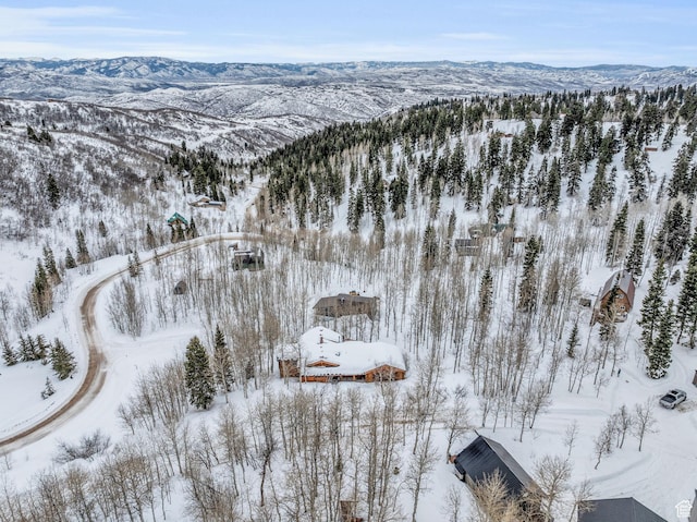 1973 W Modoc Loop, Coalville, UT 84017 - snowy aerial view featuring a mountain view