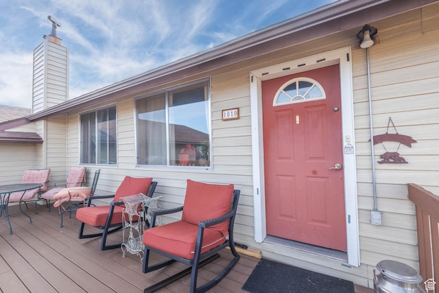 86 E 1000 S, Panguitch, UT 84759 - property entrance with a chimney