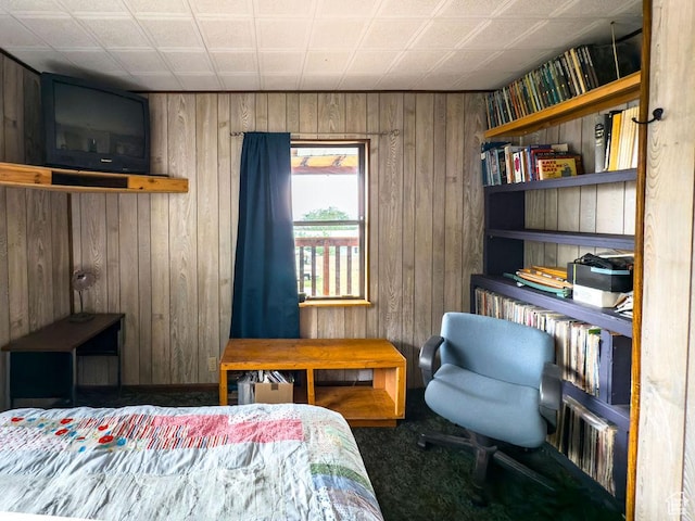138 W 100 N, East Carbon, UT 84520 - carpeted bedroom featuring wood walls