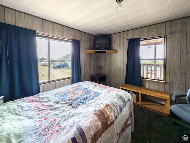 138 W 100 N, East Carbon, UT 84520 - bedroom with wooden walls and carpet flooring