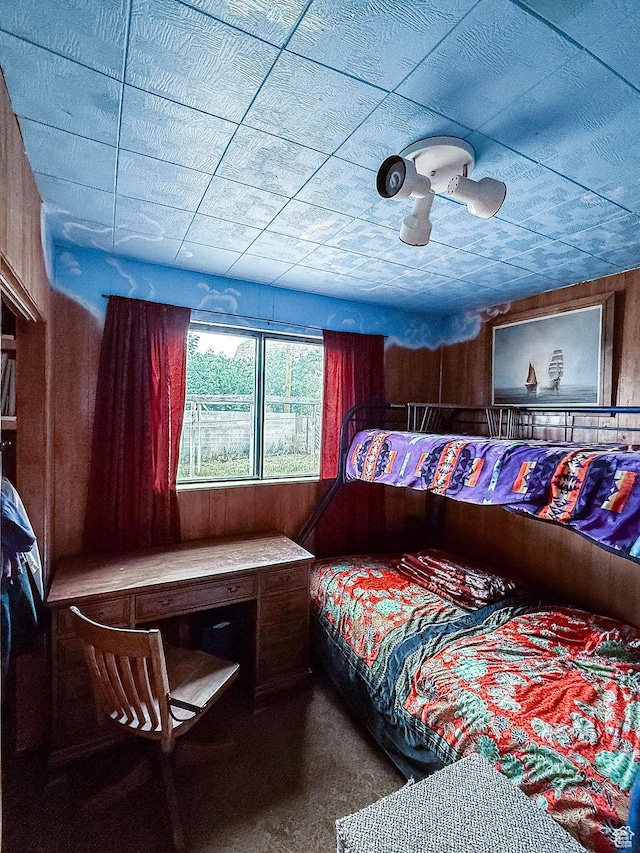 138 W 100 N, East Carbon, UT 84520 - carpeted bedroom with wood walls