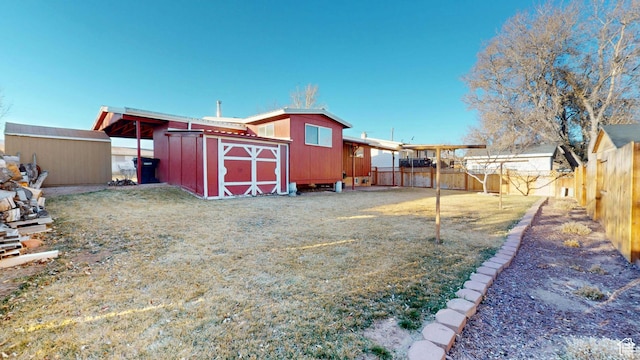 1120 Bulloch Cir, Cedar City, UT 84721 - view of yard with an outbuilding, a storage shed, and fence private yard