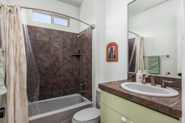 340 N Snow Canyon Dr Unit 4, Ivins, UT 84738 - bathroom featuring toilet, shower / tub combo, and vanity
