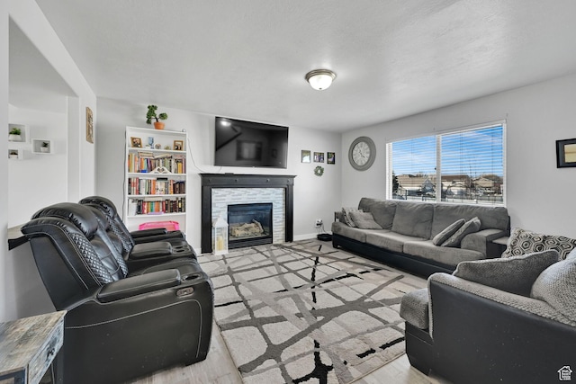 1087 N 1000 W, Clinton, UT 84015 - living room with a glass covered fireplace and baseboards