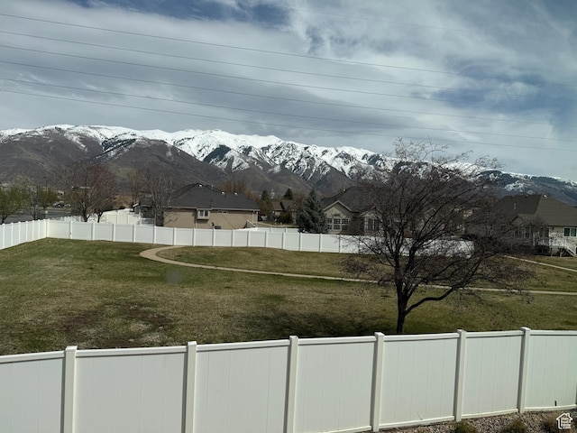 2810 N Fighting Falcon St, Layton, UT 84040 - view of yard with fence and a mountain view