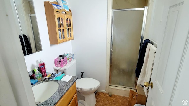 4142 S 3425 W, West Valley City, UT 84119 - bathroom featuring a stall shower, vanity, and toilet