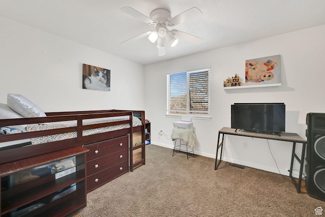 654 E 3225 N, North Ogden, UT 84414 - carpeted bedroom with ceiling fan and baseboards
