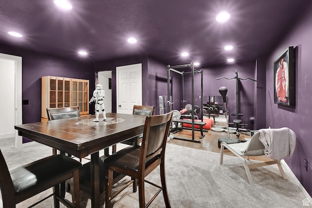 654 E 3225 N, North Ogden, UT 84414 - dining space with recessed lighting, baseboards, and wood finished floors
