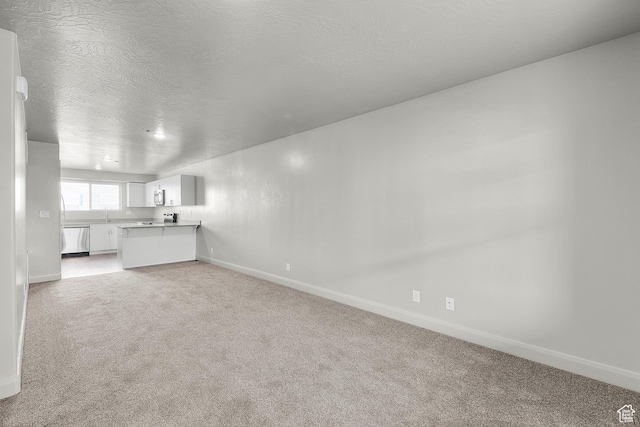 128 N Lone Rock Dr Unit 202, Hurricane, UT 84737 - unfurnished living room featuring baseboards, a textured ceiling, and light colored carpet