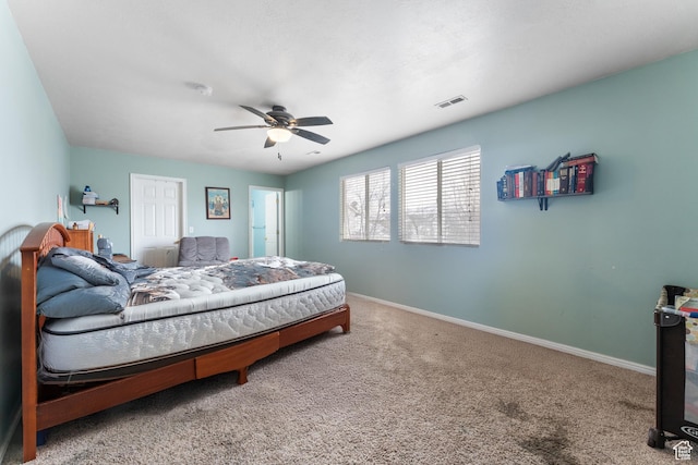 74 E Horizon Ave S, Heber City, UT 84032 - carpeted bedroom with visible vents, ceiling fan, and baseboards