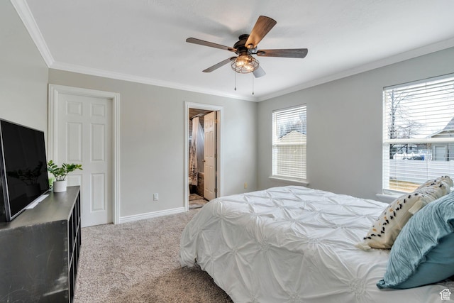 75 E Redwing Ct, Saratoga Springs, UT 84045 - bedroom featuring ornamental molding, carpet, baseboards, and a ceiling fan