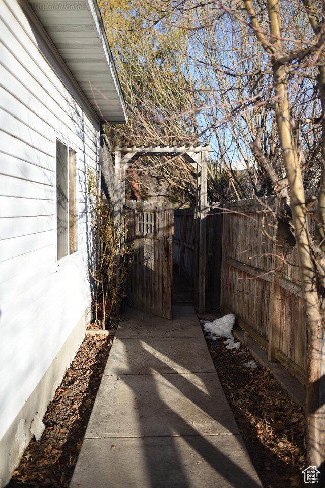 exterior space with fence
