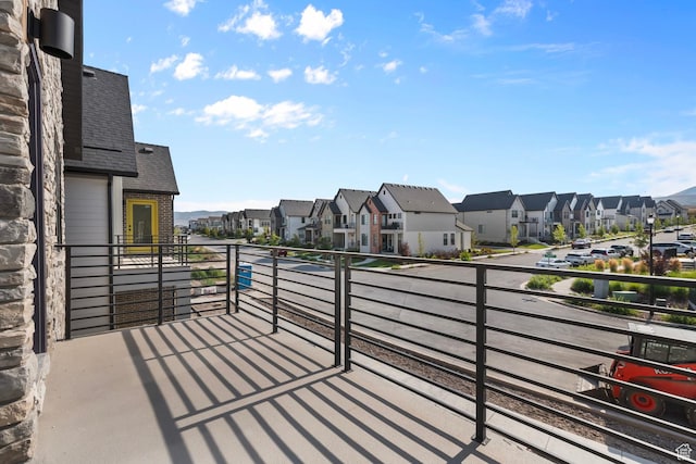 balcony with a residential view