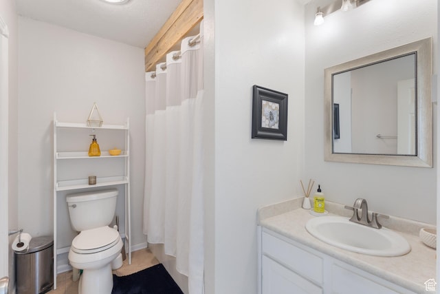 5354 S Baldwin Park, Murray, UT 84123 - bathroom with curtained shower, vanity, and toilet