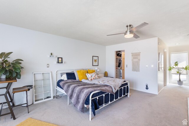 5354 S Baldwin Park, Murray, UT 84123 - carpeted bedroom with ceiling fan, a walk in closet, and a closet