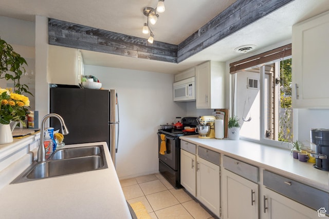 5354 S Baldwin Park, Murray, UT 84123 - kitchen with visible vents, a sink, electric range, and white microwave