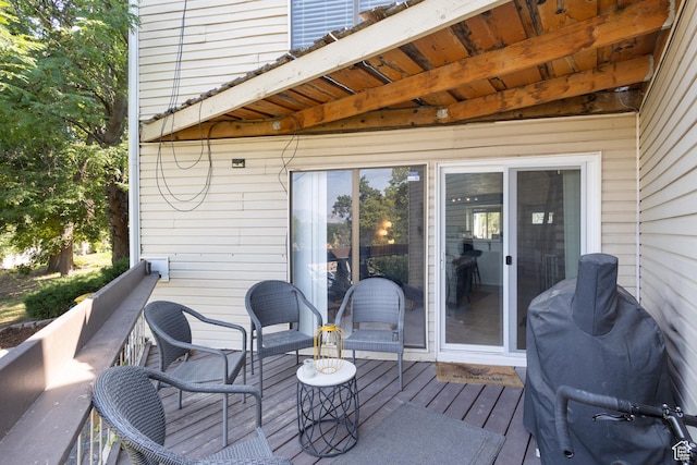 5354 S Baldwin Park, Murray, UT 84123 - wooden terrace with area for grilling
