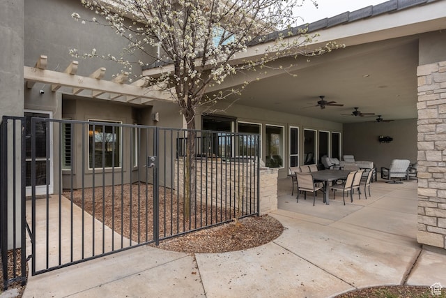 2950 S Old Farm Rd, Washington, UT 84780 - view of patio / terrace featuring ceiling fan and outdoor dining area