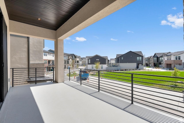 balcony with a residential view