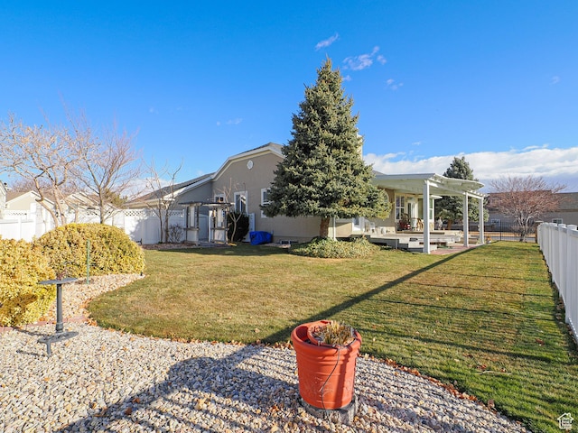 121 E Amber Rd, Saratoga Springs, UT 84045 - view of yard with a patio and a pergola