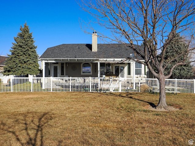 121 E Amber Rd, Saratoga Springs, UT 84045 - view of front of house featuring a chimney and a shingled roof