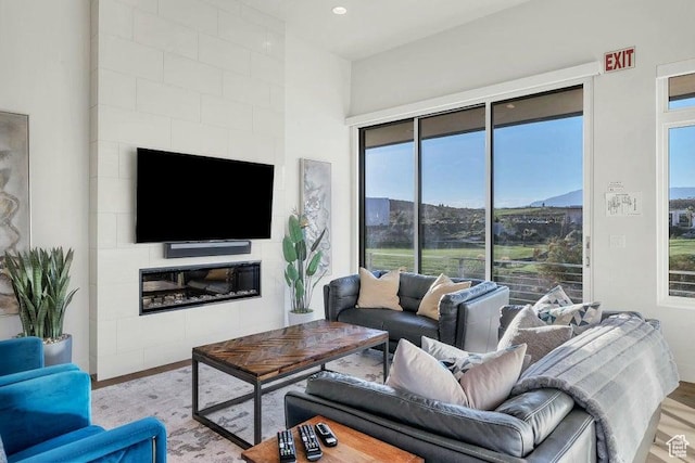 1478 W Torrey Rd, Hurricane, UT 84737 - living area featuring a fireplace and wood finished floors