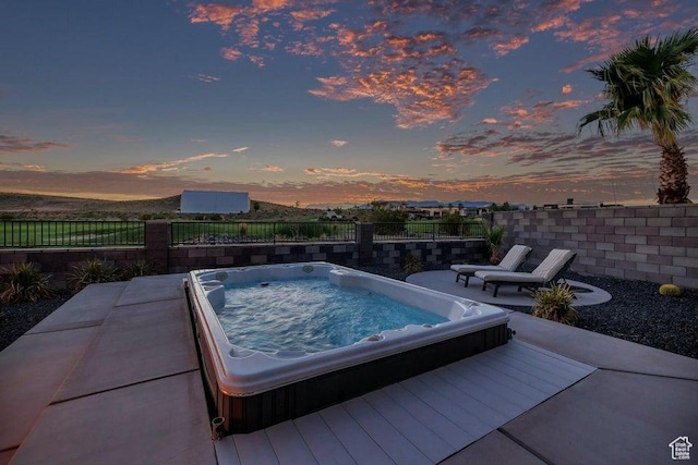 1478 W Torrey Rd, Hurricane, UT 84737 - view of swimming pool with hot tub deck surround and fence