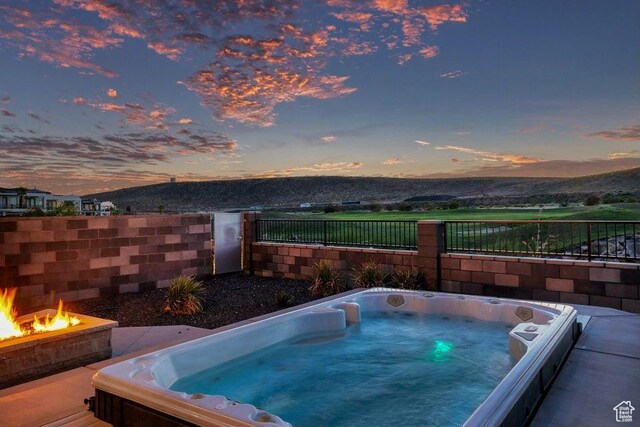 1478 W Torrey Rd, Hurricane, UT 84737 - view of pool featuring fence and hot tub deck surround