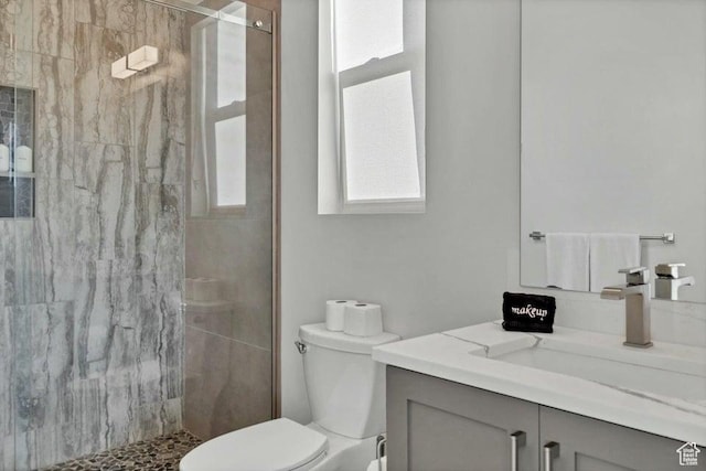 1478 W Torrey Rd, Hurricane, UT 84737 - full bathroom with a stall shower, vanity, and toilet