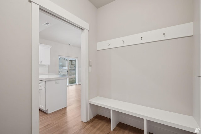 3361 W Sophie Ln, West Haven, UT 84401 - mudroom featuring light wood-style floors and visible vents