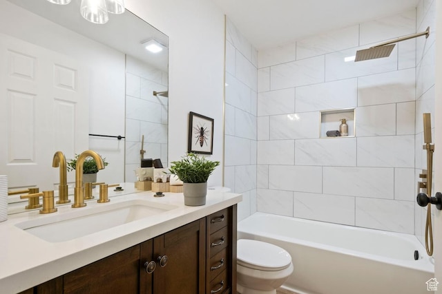 9971 S Dunsinane Dr W, South Jordan, UT 84009 - full bath with toilet, shower / bathing tub combination, and vanity