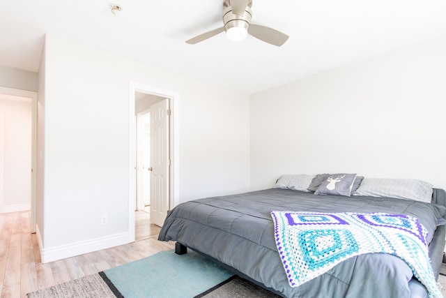 1027 S 920 W, Hurricane, UT 84737 - bedroom with a ceiling fan, baseboards, and wood finished floors