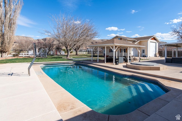 1027 S 920 W, Hurricane, UT 84737 - pool featuring a patio area and a lawn