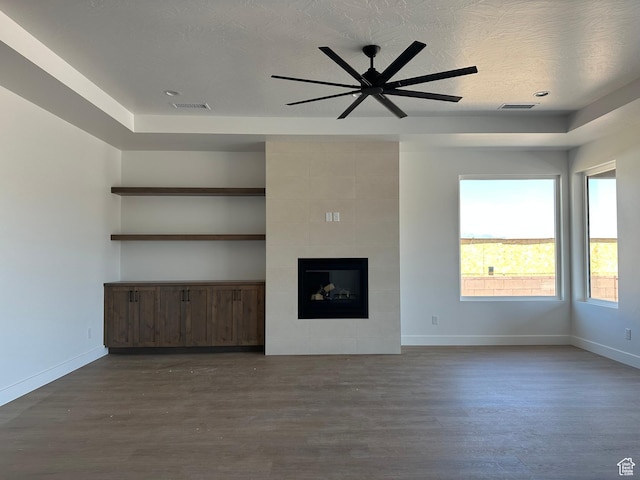 579 S 1800 W, Hurricane, UT 84737 - unfurnished living room featuring ceiling fan, dark wood-style flooring, and visible vents