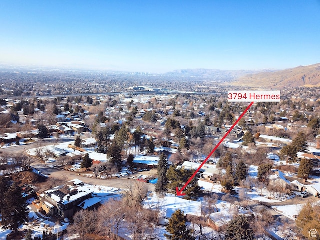 3794 Hermes Dr, Salt Lake City, UT 84124 - bird's eye view with a mountain view