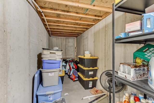 view of storage room
